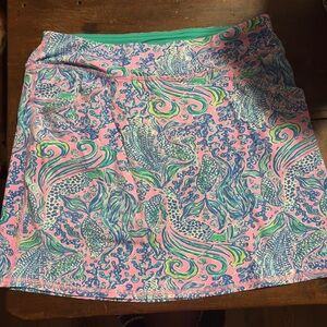 Lilly Pulitzer Pink and Green Mini Skirt